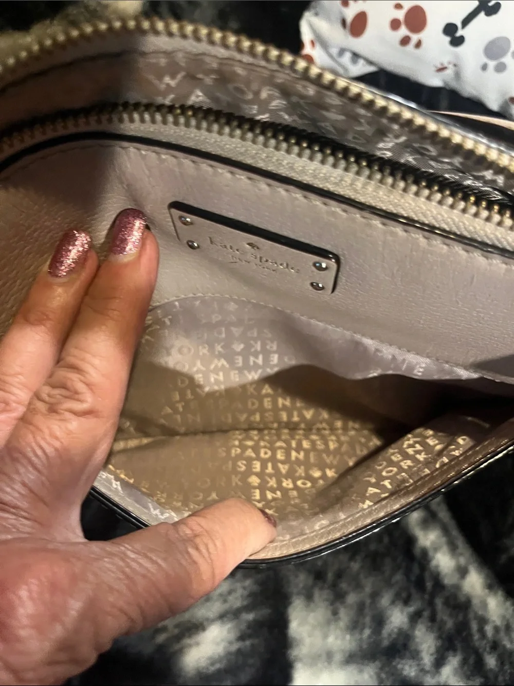 kate spade Millie grove street beige leather crossbody bag